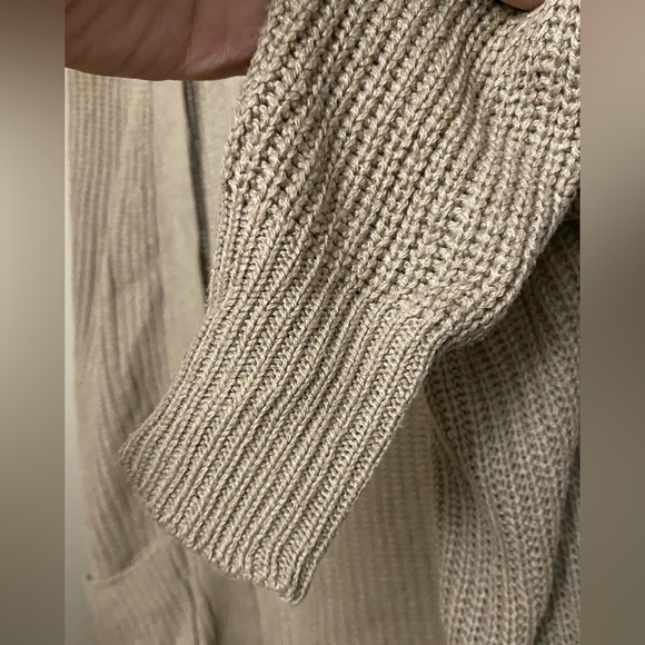 Ambiance Beige Knit Long Cardigan Size Small - Picture 7 of 7